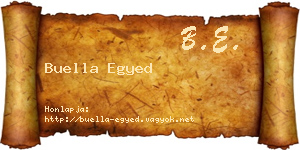 Buella Egyed névjegykártya